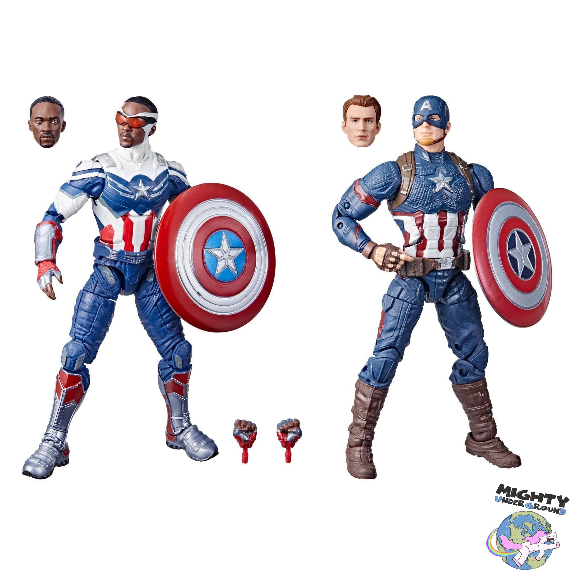 Marvel Legends: Captain America Sam Wilson & Steve Rogers - 2-Pack 2022-Actionfiguren-Hasbro-Mighty Underground