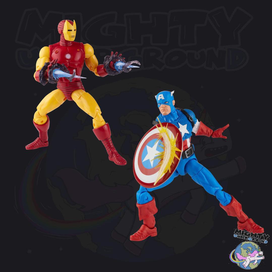 Marvel Legends: Iron Man & Captain America (20th Anniversary Series 1)-Actionfiguren-Hasbro-Mighty Underground