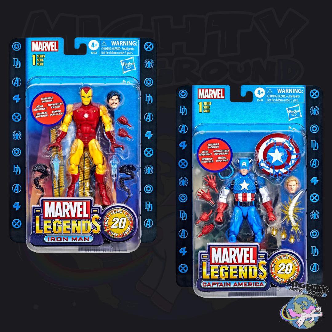 Marvel Legends: Iron Man & Captain America (20th Anniversary Series 1)-Actionfiguren-Hasbro-Mighty Underground