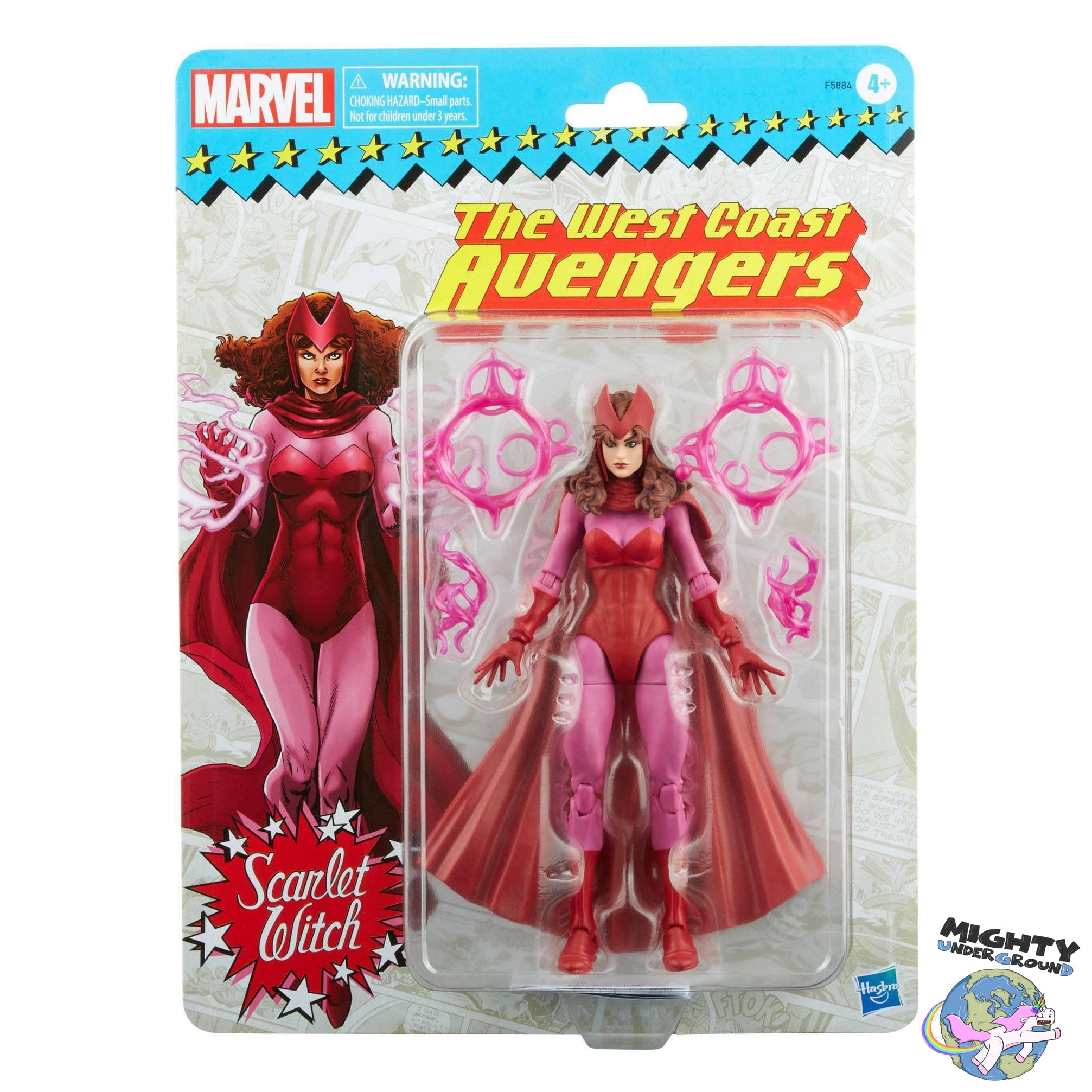 Marvel Legends: Scarlet Witch (West Coast Avengers, Retro Collection)-Actionfiguren-Hasbro-Mighty Underground