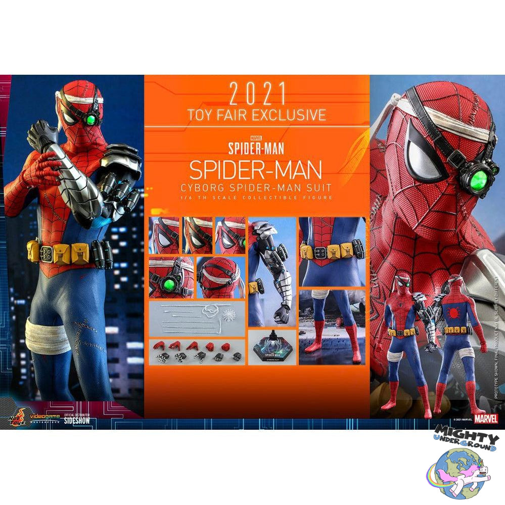 Marvel: Spider-Man (Cyborg Suit, Videogame) 1/6-Actionfiguren-Hot Toys-Mighty Underground