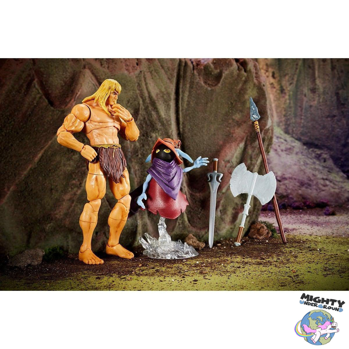 Masters of the Universe Revelation: Savage He-Man & Orko-Actionfiguren-Mattel-Mighty Underground