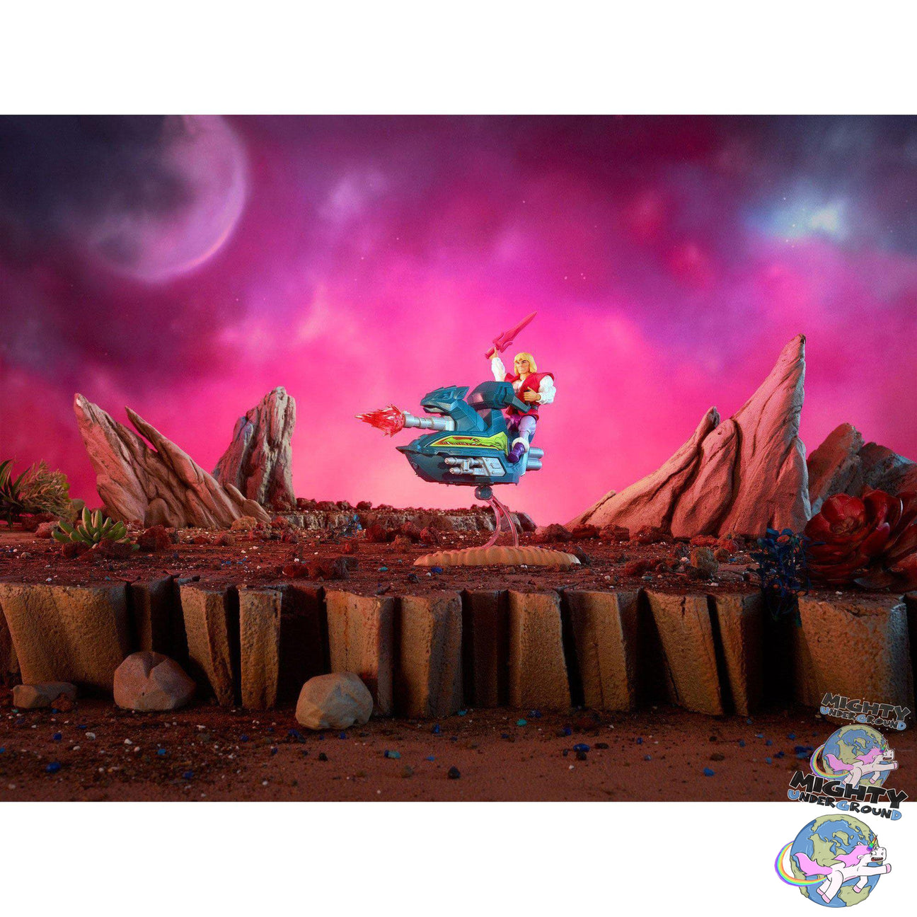 Masters of the Universe Origins: Prince Adam with Sky Sled VORBESTELLUNG!-Actionfiguren-Mattel-mighty-underground