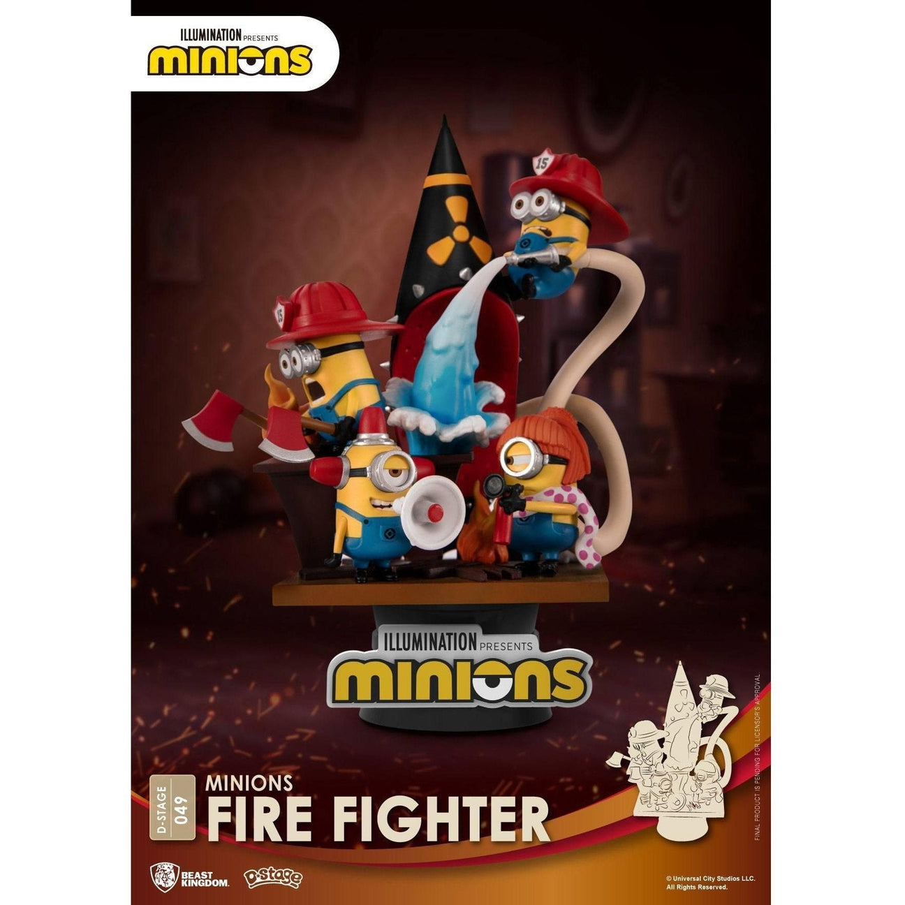 Minions: Fire Fighter - Diorama-Diorama-Beast Kingdom-mighty-underground