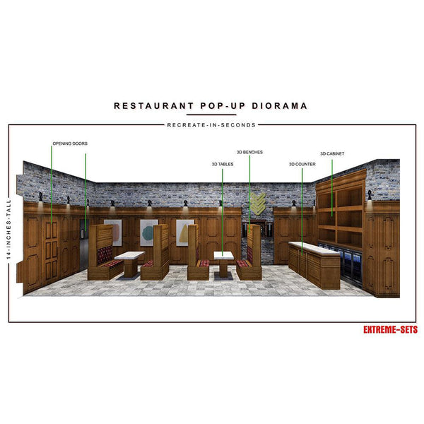 Restaurant Pop-Up - Diorama - 1/12-Actionfiguren-Extreme Sets-Mighty Underground