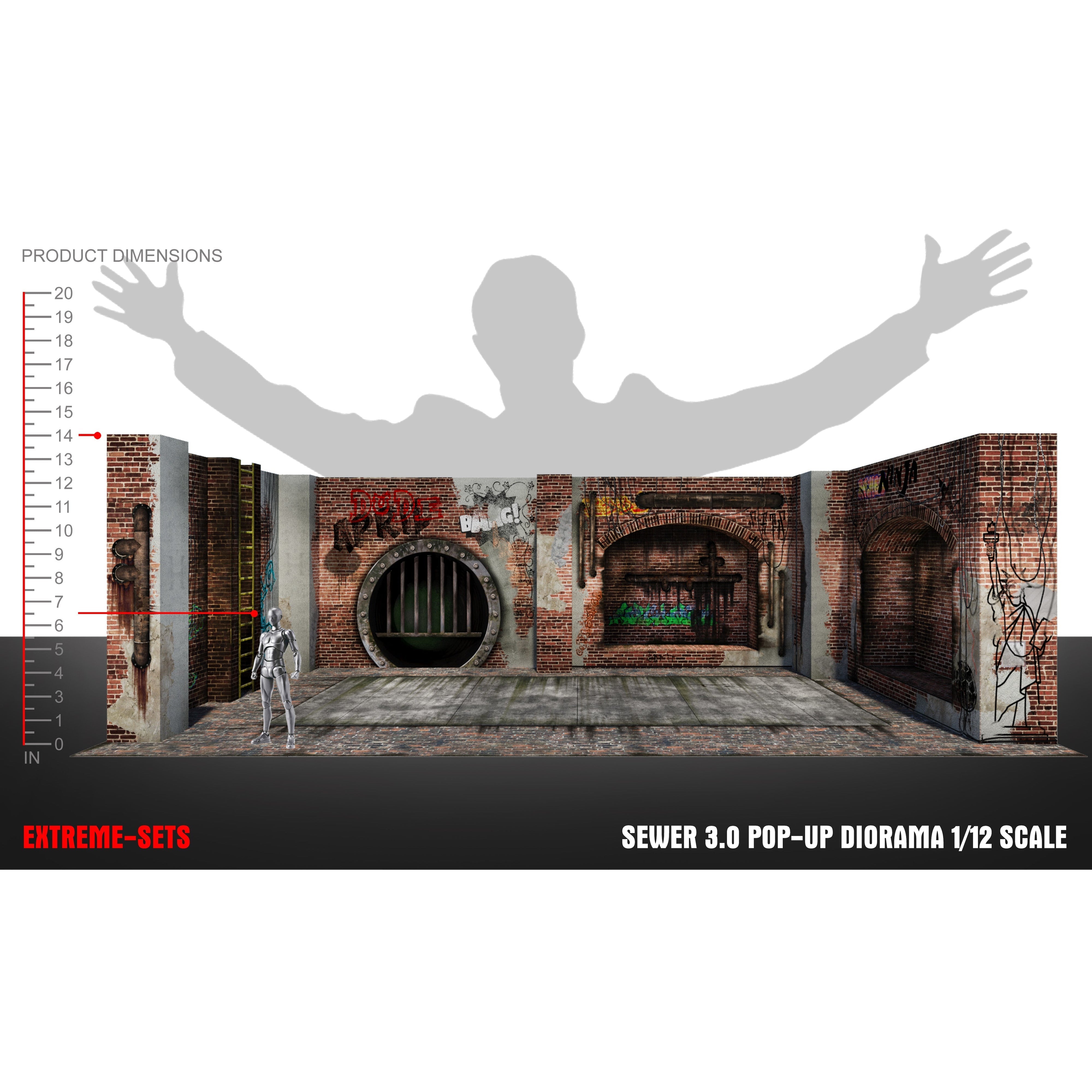 Sewer 3.0 Pop-Up - Diorama - 1/12-Actionfiguren-Extreme Sets-Mighty Underground