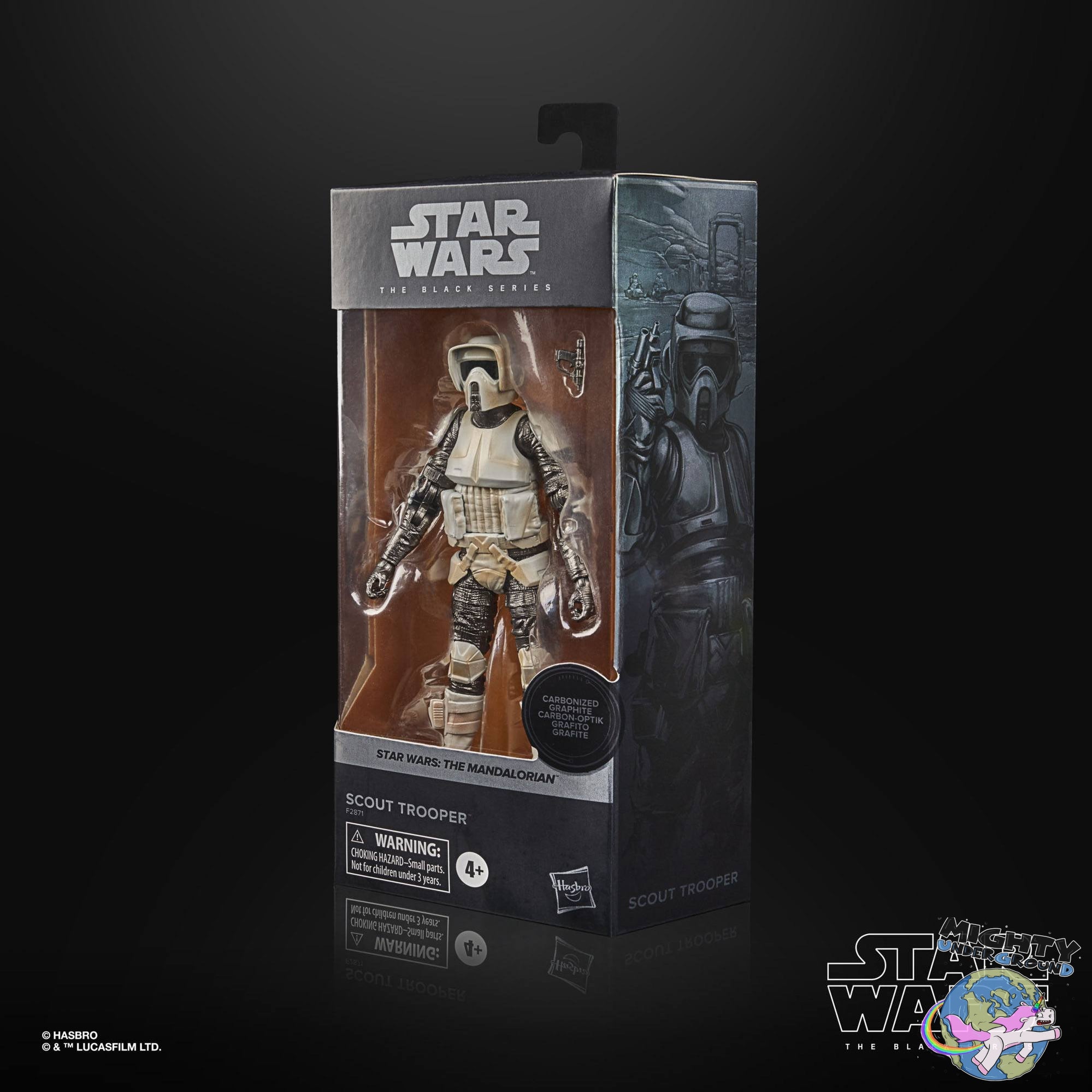 Star Wars Black Series: The Mandalorian - Scout Trooper (Carbonized)-Actionfiguren-Hasbro-Mighty Underground