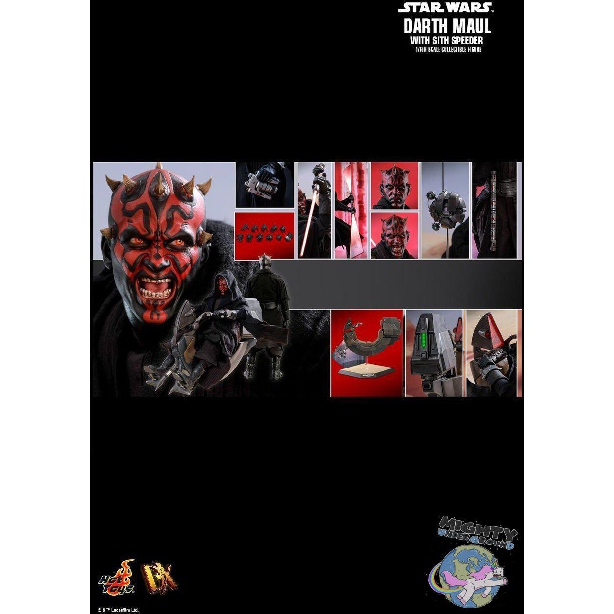 Star Wars: Darth Maul with Sith Speeder (EP 1) 1/6-Actionfiguren-Hot Toys-Mighty Underground