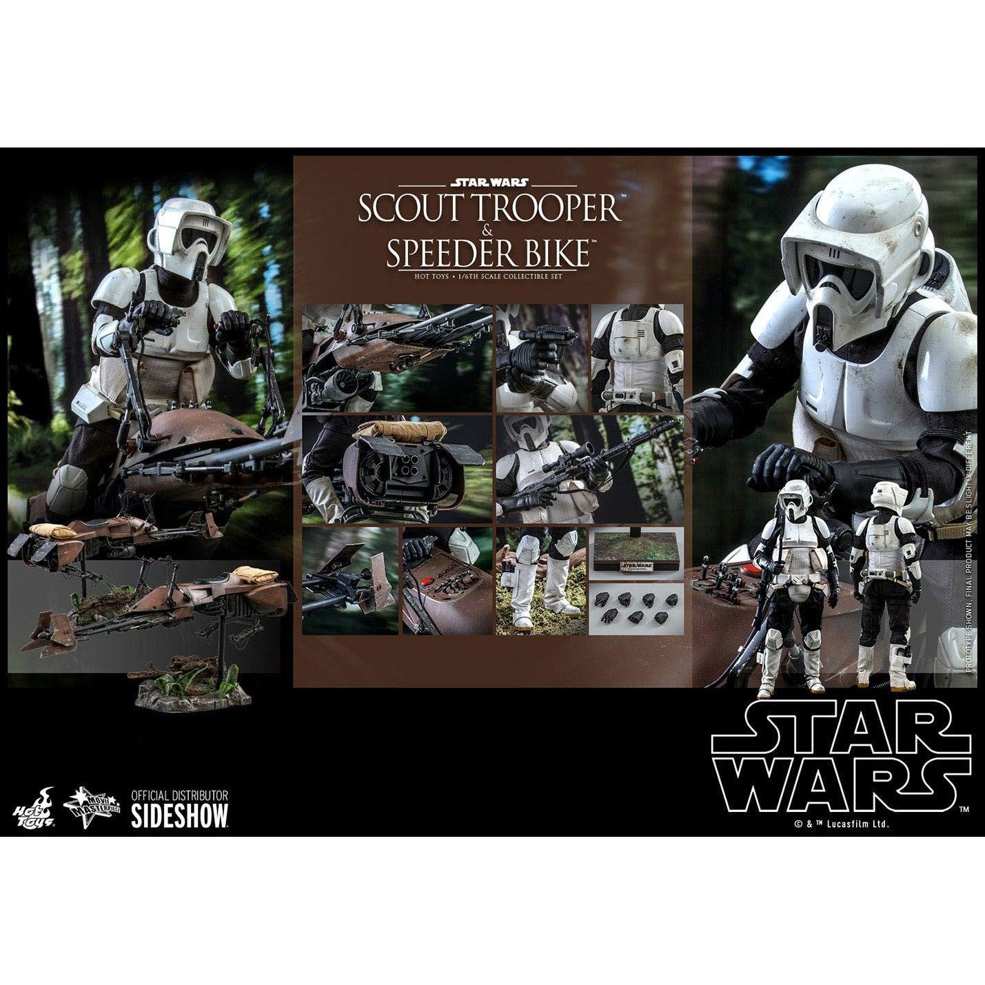 Star Wars: Episode VI - Scout Trooper and Speeder Bike 1:6-Actionfiguren-Hot Toys-Mighty Underground