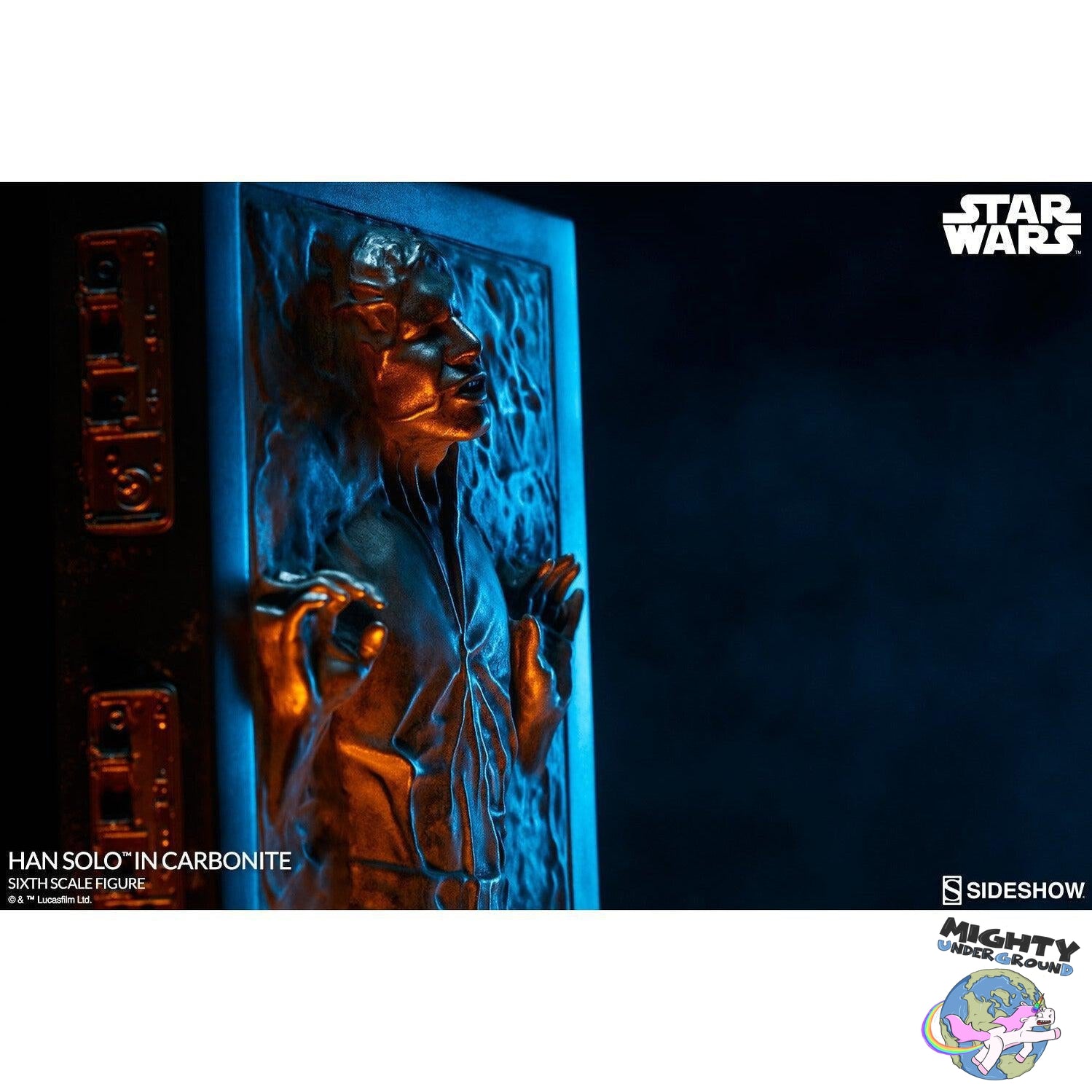 Star Wars: Han Solo in Carbonite 1/6-Actionfiguren-Sideshow-Mighty Underground