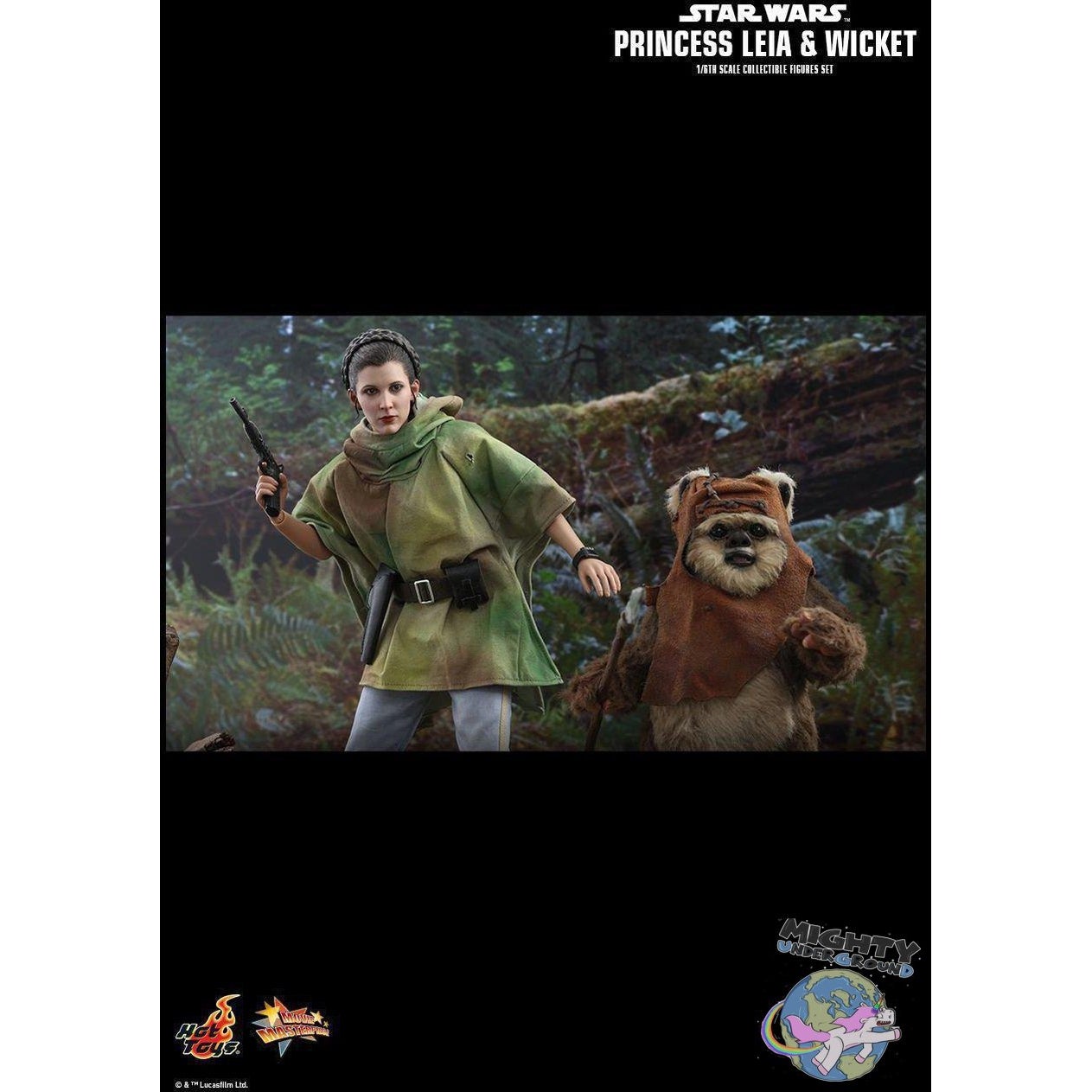 Star Wars: Leia and Wicket 1/6-Actionfiguren-Hot Toys-Mighty Underground