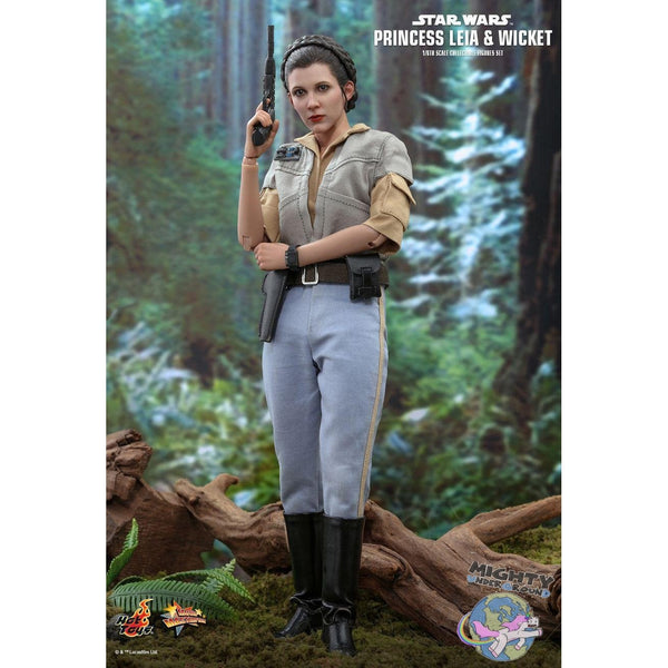 Star Wars: Leia and Wicket 1/6-Actionfiguren-Hot Toys-Mighty Underground