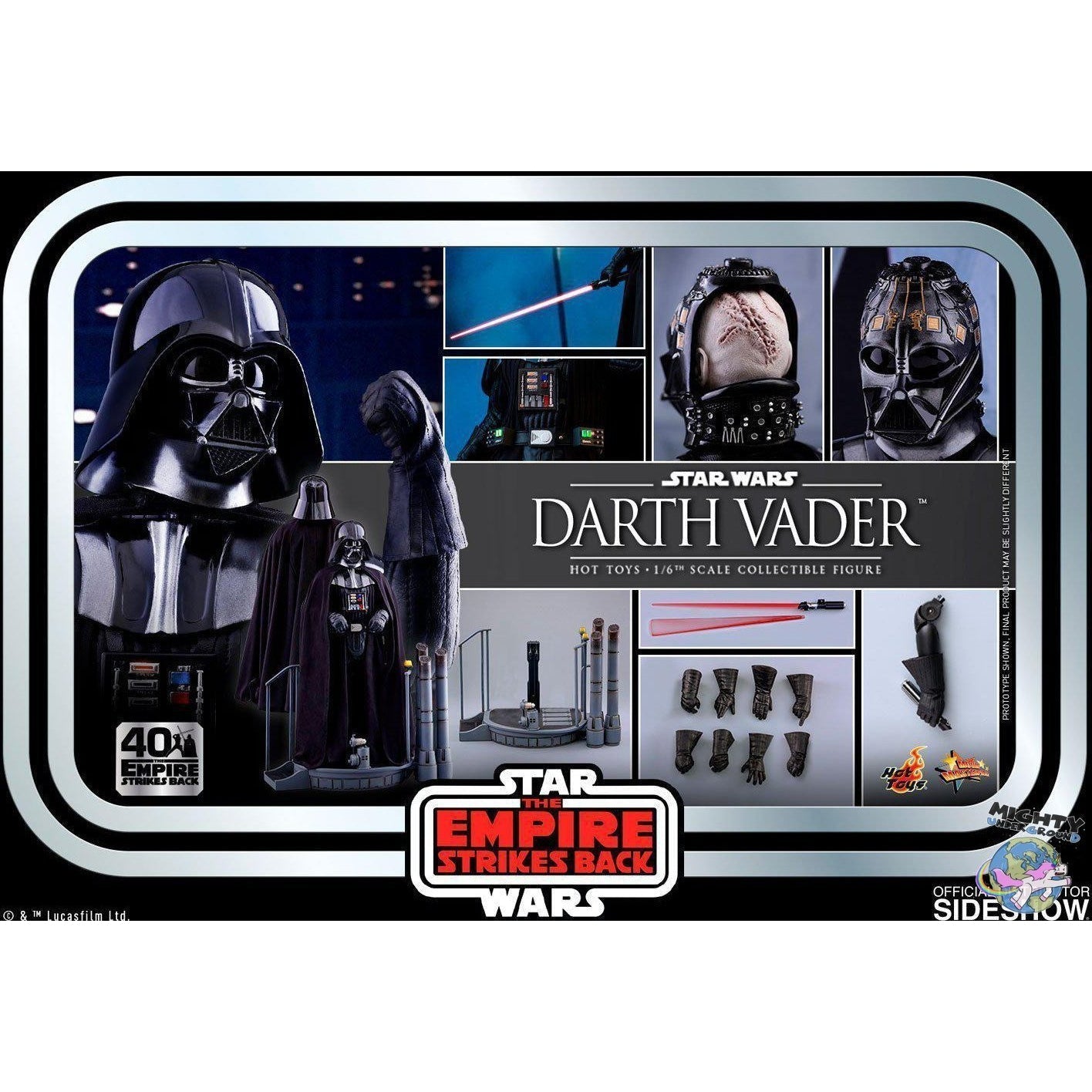 Star Wars: The Empire Strikes Back 40th Anniversary - Darth Vader 1/6-Actionfiguren-Hot Toys-Mighty Underground