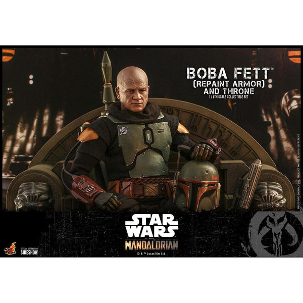 Star Wars: The Mandalorian - Boba Fett (Repaint Armor) and Throne 1/6-Actionfiguren-Hot Toys-Mighty Underground