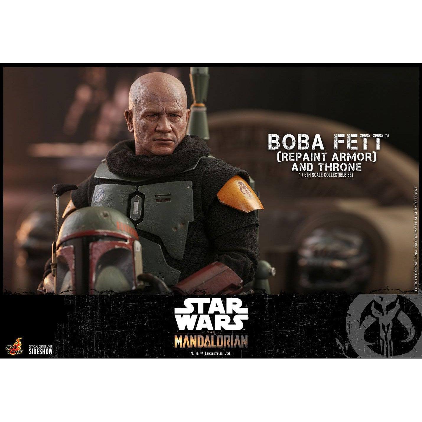 Star Wars: The Mandalorian - Boba Fett (Repaint Armor) and Throne 1/6-Actionfiguren-Hot Toys-Mighty Underground