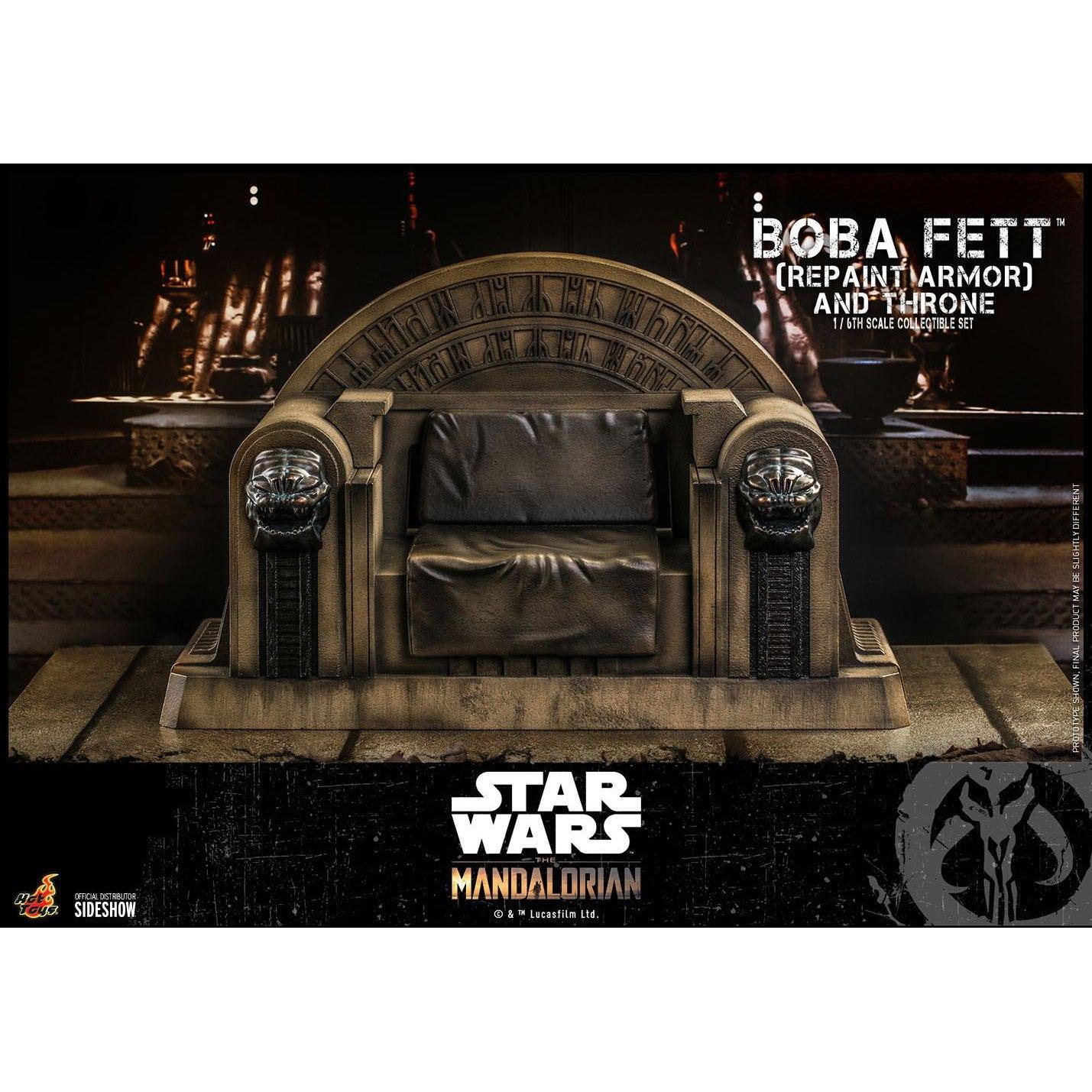 Star Wars: The Mandalorian - Boba Fett (Repaint Armor) and Throne 1/6-Actionfiguren-Hot Toys-Mighty Underground