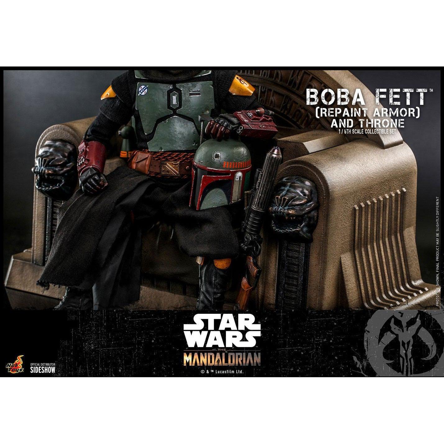 Star Wars: The Mandalorian - Boba Fett (Repaint Armor) and Throne 1/6-Actionfiguren-Hot Toys-Mighty Underground