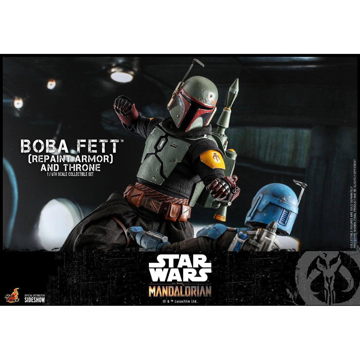 Star Wars: The Mandalorian - Boba Fett (Repaint Armor) and Throne 1/6-Actionfiguren-Hot Toys-Mighty Underground