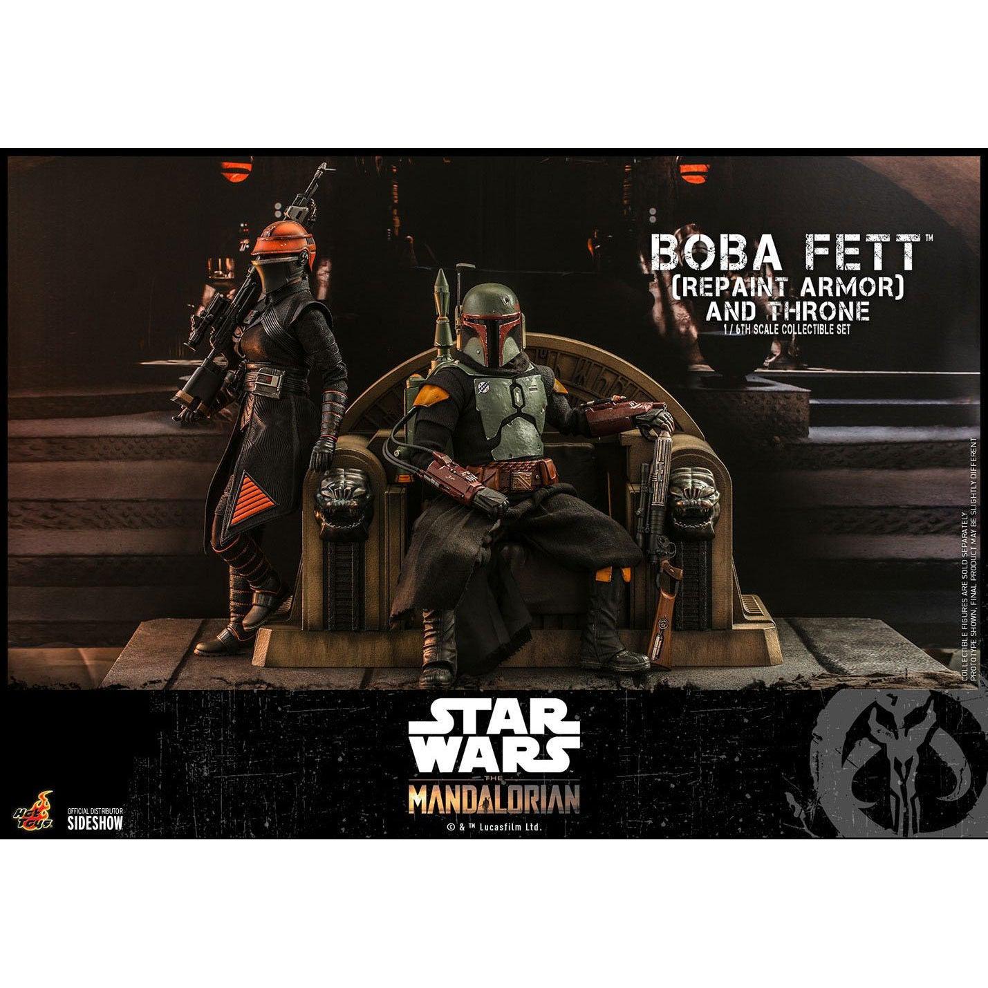 Star Wars: The Mandalorian - Boba Fett (Repaint Armor) and Throne 1/6-Actionfiguren-Hot Toys-Mighty Underground