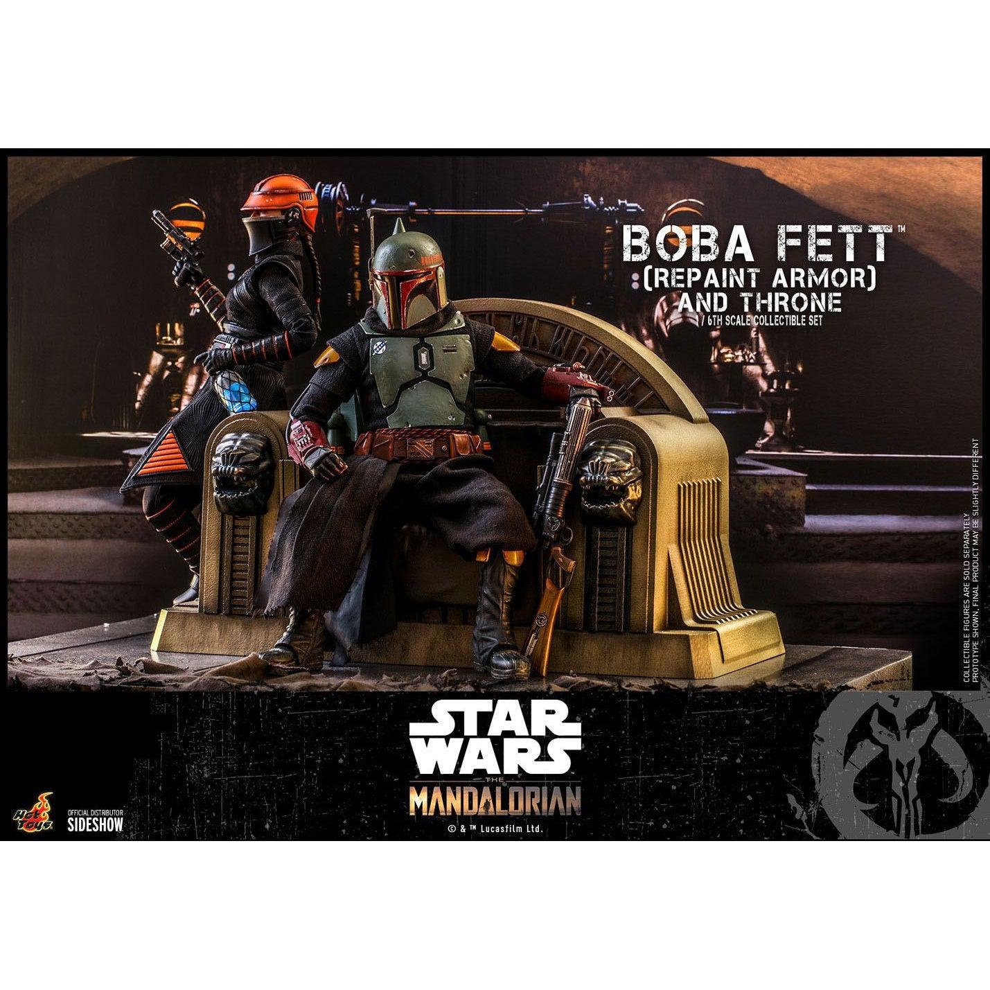 Star Wars: The Mandalorian - Boba Fett (Repaint Armor) and Throne 1/6-Actionfiguren-Hot Toys-Mighty Underground