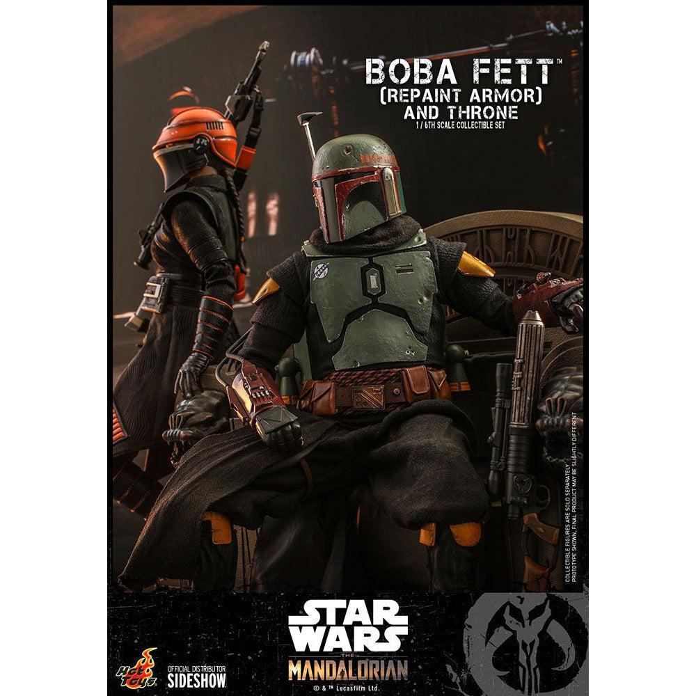 Star Wars: The Mandalorian - Boba Fett (Repaint Armor) and Throne 1/6-Actionfiguren-Hot Toys-Mighty Underground