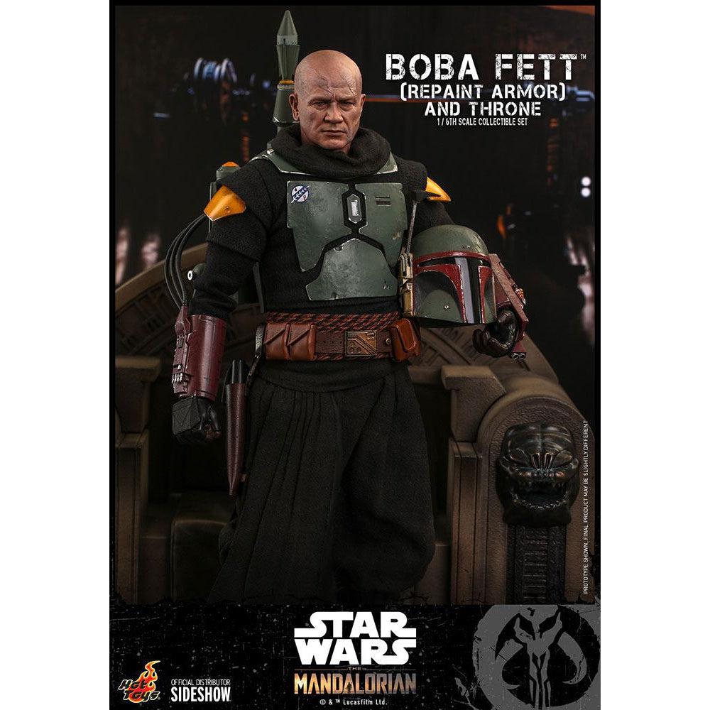 Star Wars: The Mandalorian - Boba Fett (Repaint Armor) and Throne 1/6-Actionfiguren-Hot Toys-Mighty Underground