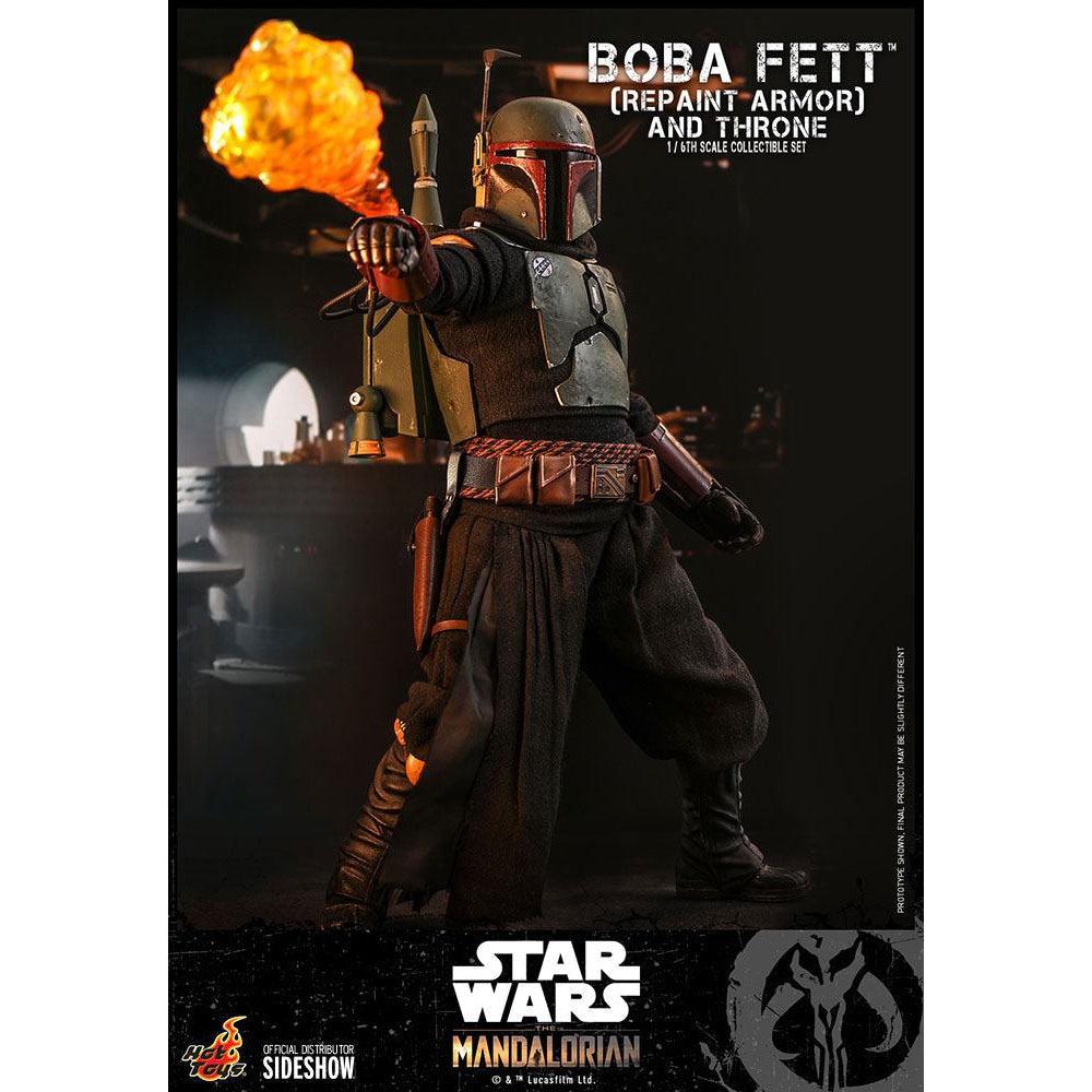 Star Wars: The Mandalorian - Boba Fett (Repaint Armor) and Throne 1/6-Actionfiguren-Hot Toys-Mighty Underground