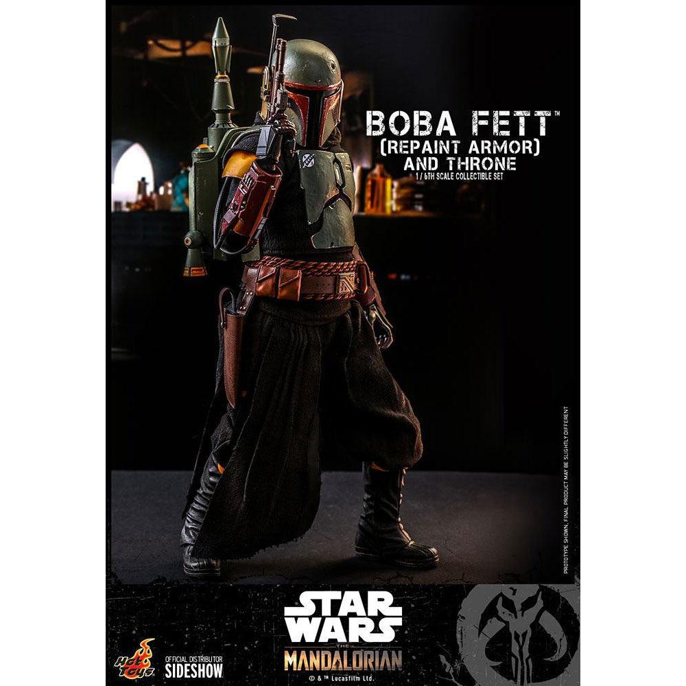 Star Wars: The Mandalorian - Boba Fett (Repaint Armor) and Throne 1/6-Actionfiguren-Hot Toys-Mighty Underground