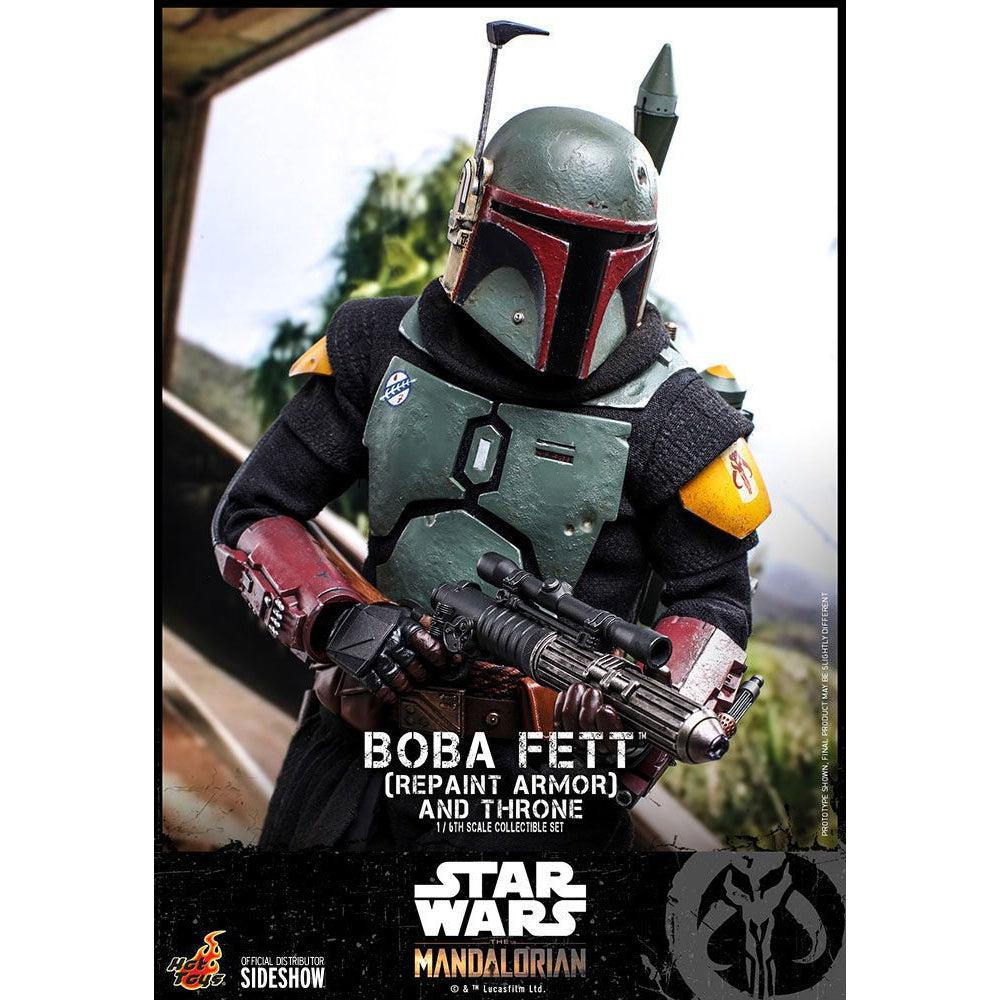 Star Wars: The Mandalorian - Boba Fett (Repaint Armor) and Throne 1/6-Actionfiguren-Hot Toys-Mighty Underground