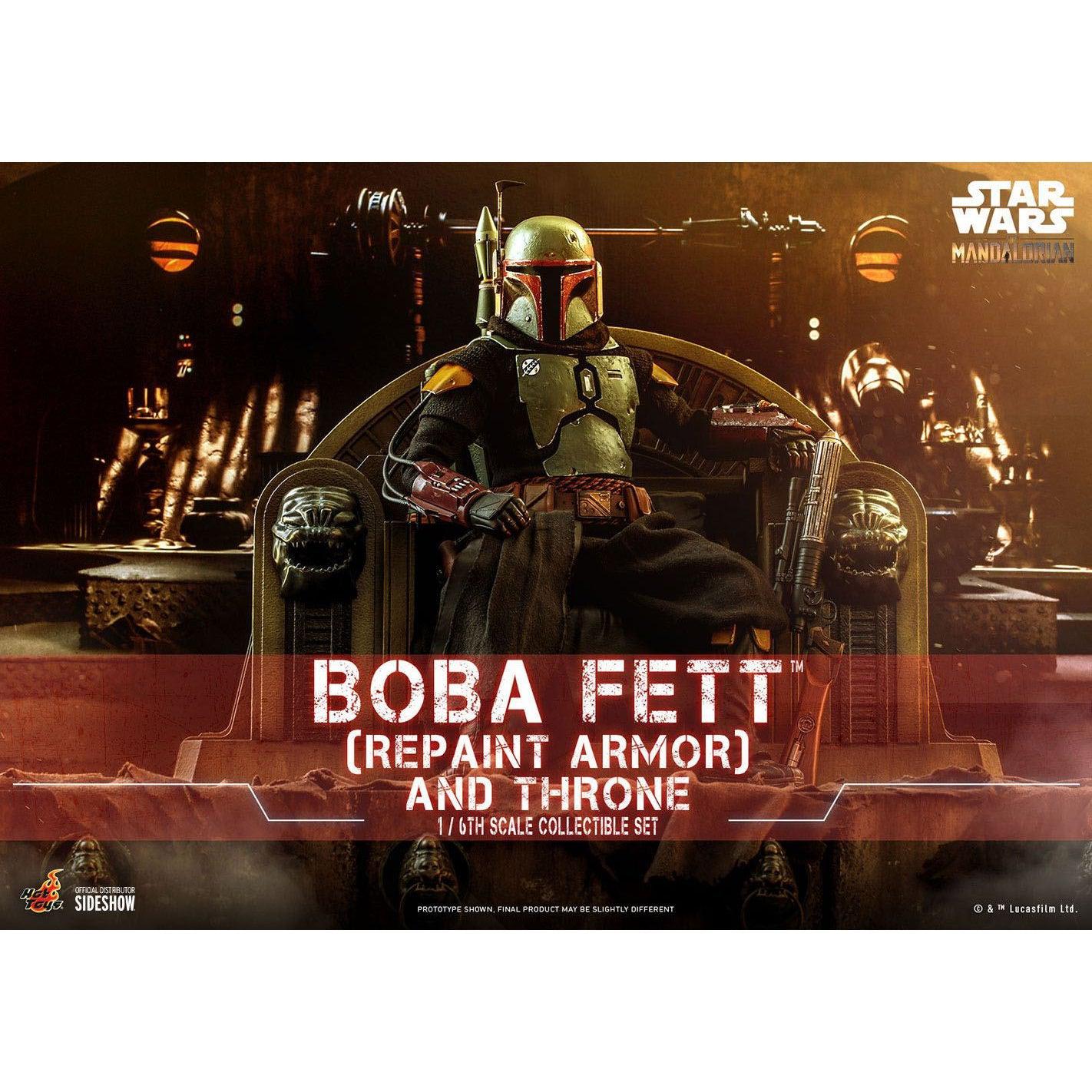 Star Wars: The Mandalorian - Boba Fett (Repaint Armor) and Throne 1/6-Actionfiguren-Hot Toys-Mighty Underground