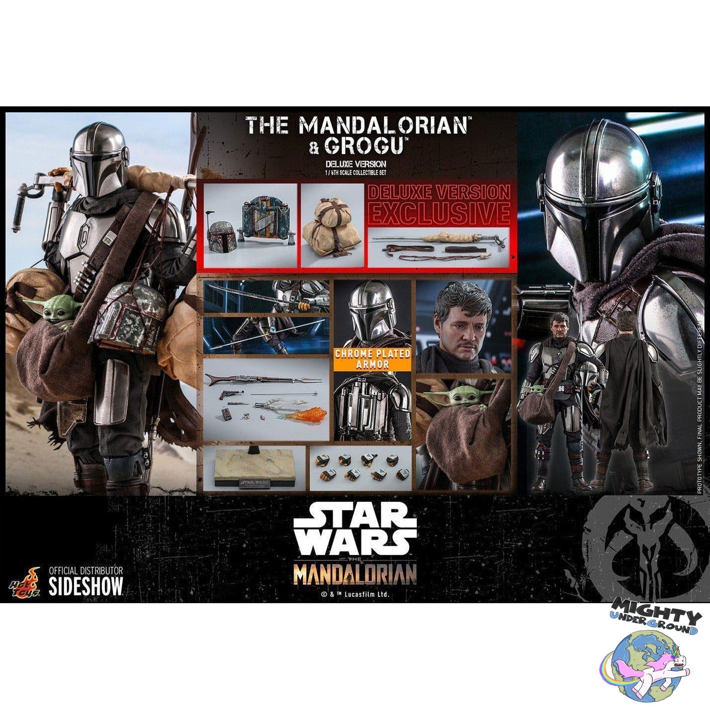 Star Wars: The Mandalorian & Grogu Deluxe 1/6 VORBESTELLUNG!-Actionfiguren-Hot Toys-Mighty Underground