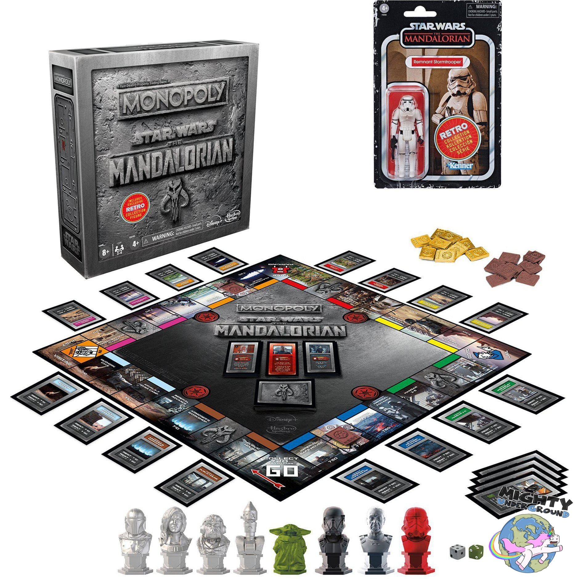 Star Wars - The Mandalorian: Monopoly (mit Stormtrooper Figur) - Board Game-Actionfiguren-Hasbro-Mighty Underground