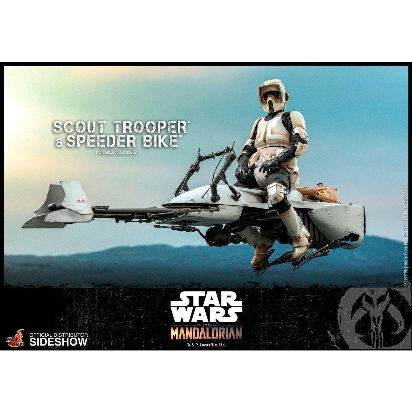 Star Wars: The Mandalorian - Scout Trooper and Speeder Bike 1:6 VORBESTELLUNG!-Actionfiguren-Hot Toys-mighty-underground