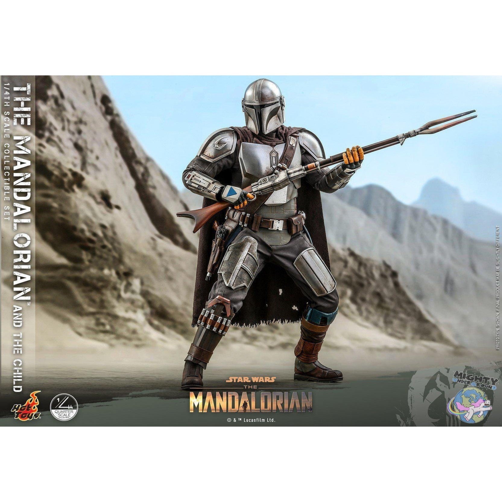 Star Wars: The Mandalorian and The Child 1:4 Scale Figure Set VORBESTELLUNG!-Actionfiguren-Hot Toys-mighty-underground