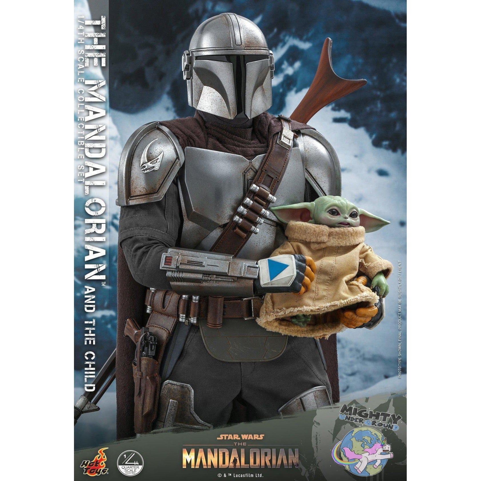 Star Wars: The Mandalorian and The Child 1:4 Scale Figure Set VORBESTELLUNG!-Actionfiguren-Hot Toys-mighty-underground