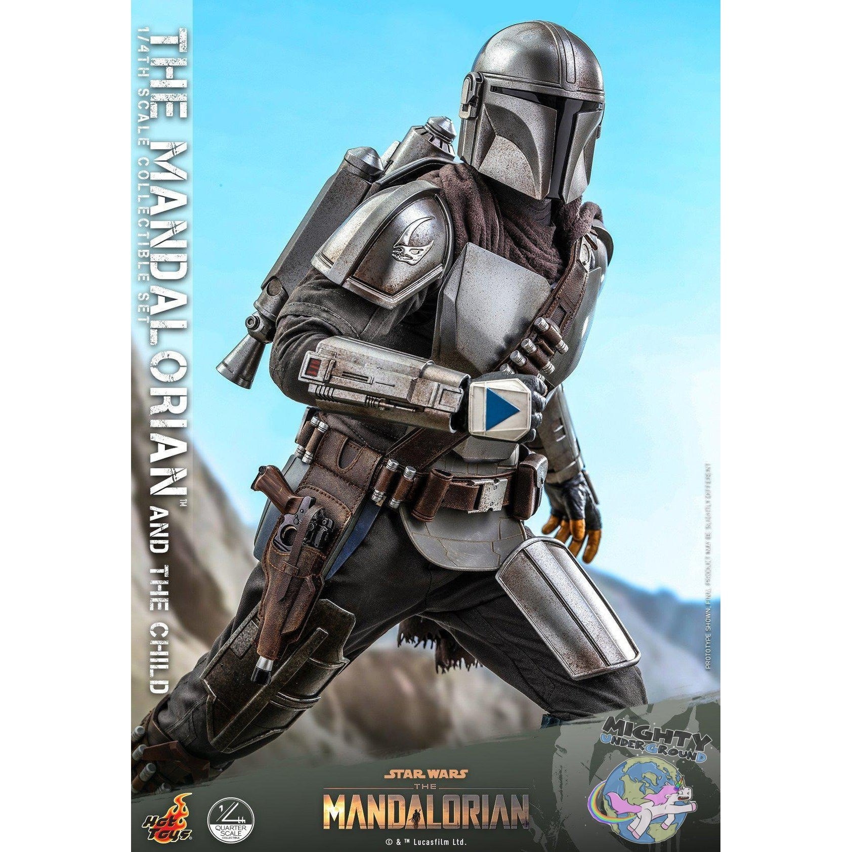 Star Wars: The Mandalorian and The Child 1:4 Scale Figure Set VORBESTELLUNG!-Actionfiguren-Hot Toys-mighty-underground