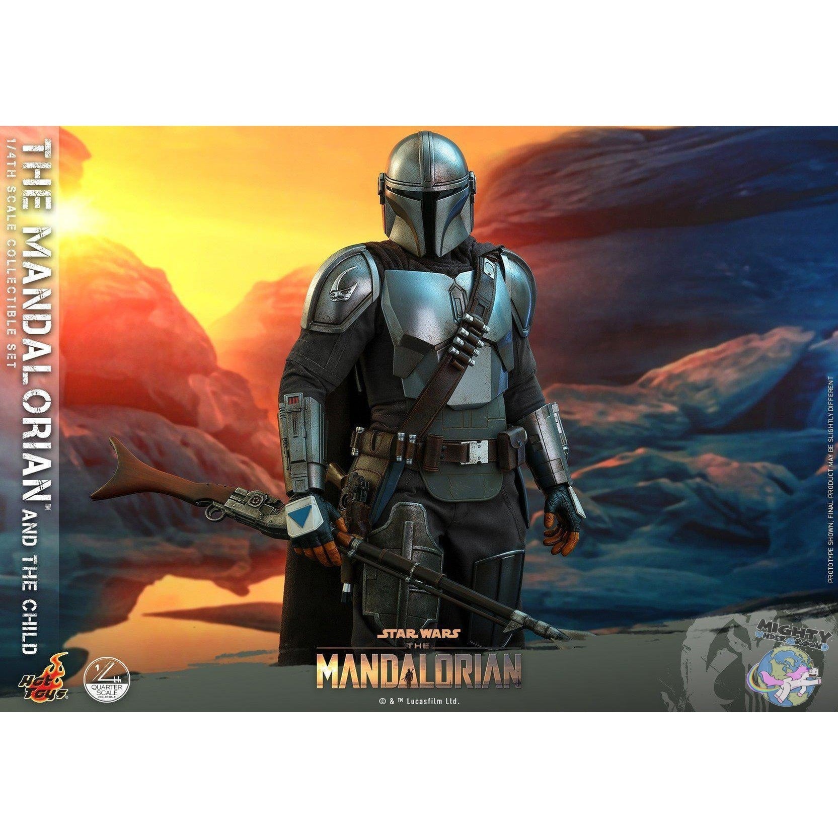 Star Wars: The Mandalorian and The Child 1:4 Scale Figure Set VORBESTELLUNG!-Actionfiguren-Hot Toys-mighty-underground