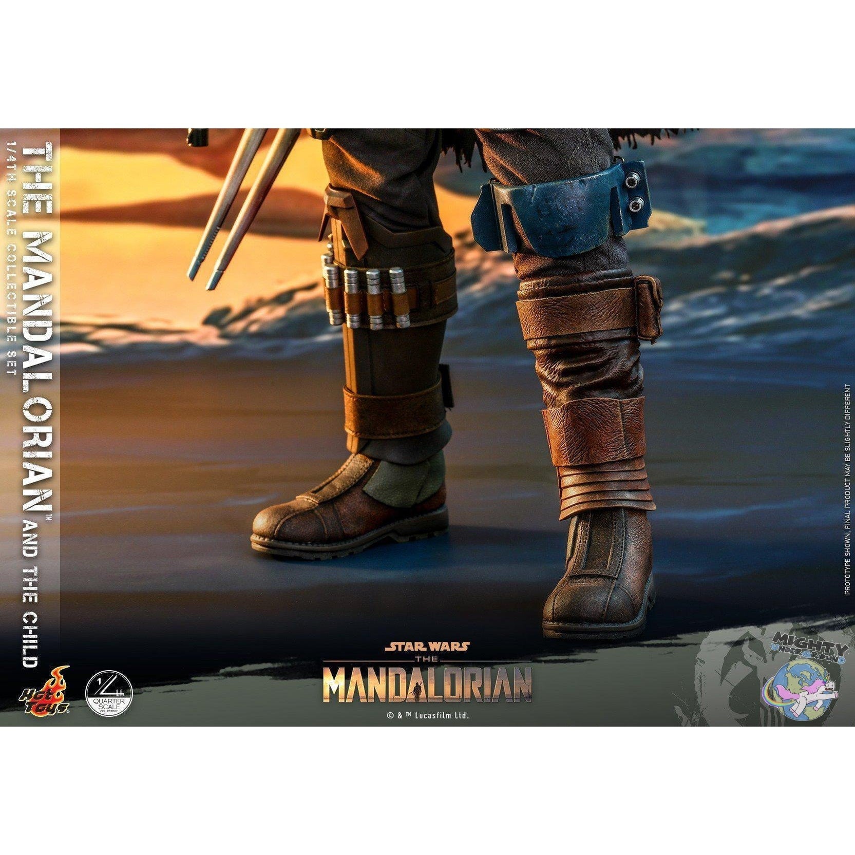 Star Wars: The Mandalorian and The Child 1:4 Scale Figure Set VORBESTELLUNG!-Actionfiguren-Hot Toys-mighty-underground