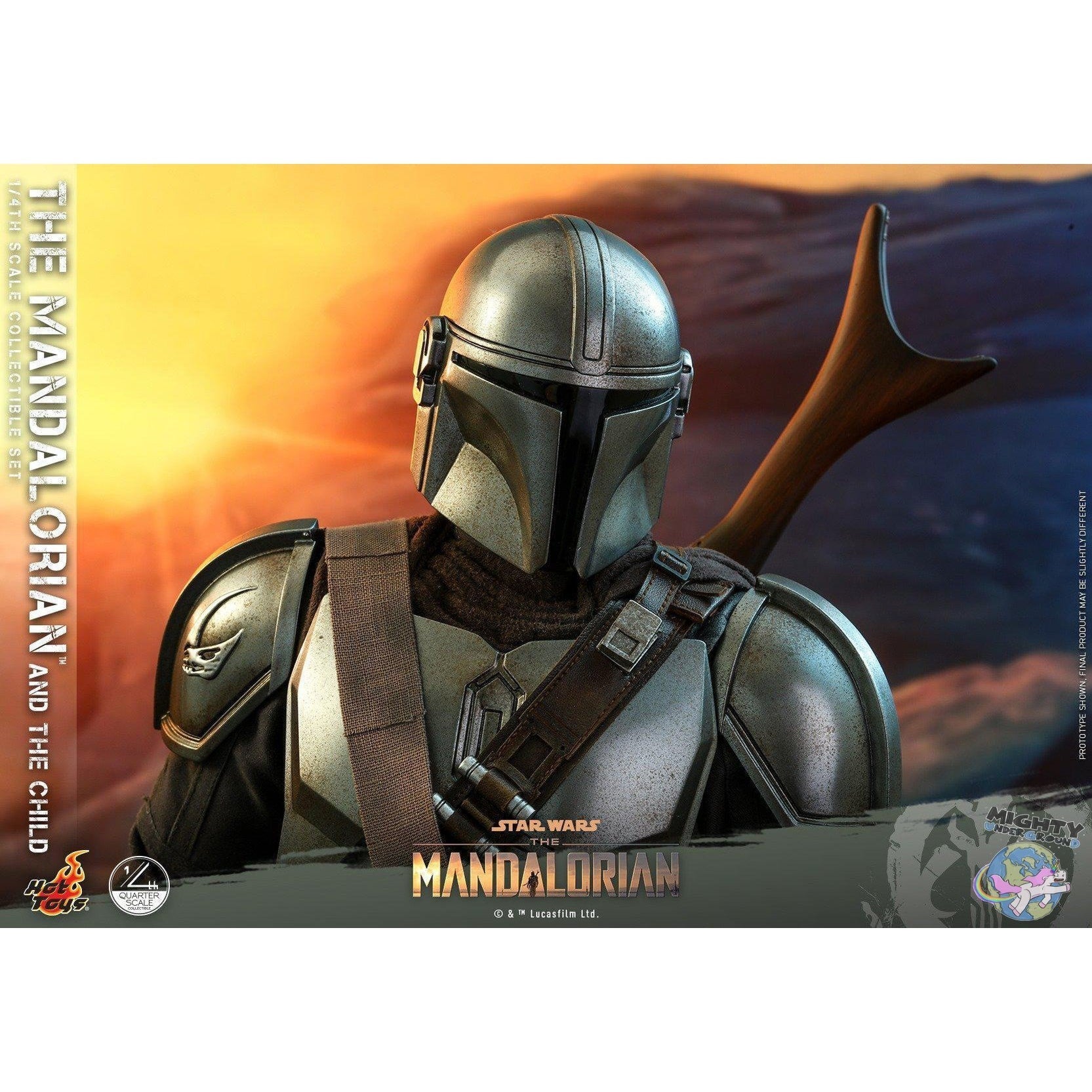 Star Wars: The Mandalorian and The Child 1:4 Scale Figure Set VORBESTELLUNG!-Actionfiguren-Hot Toys-mighty-underground