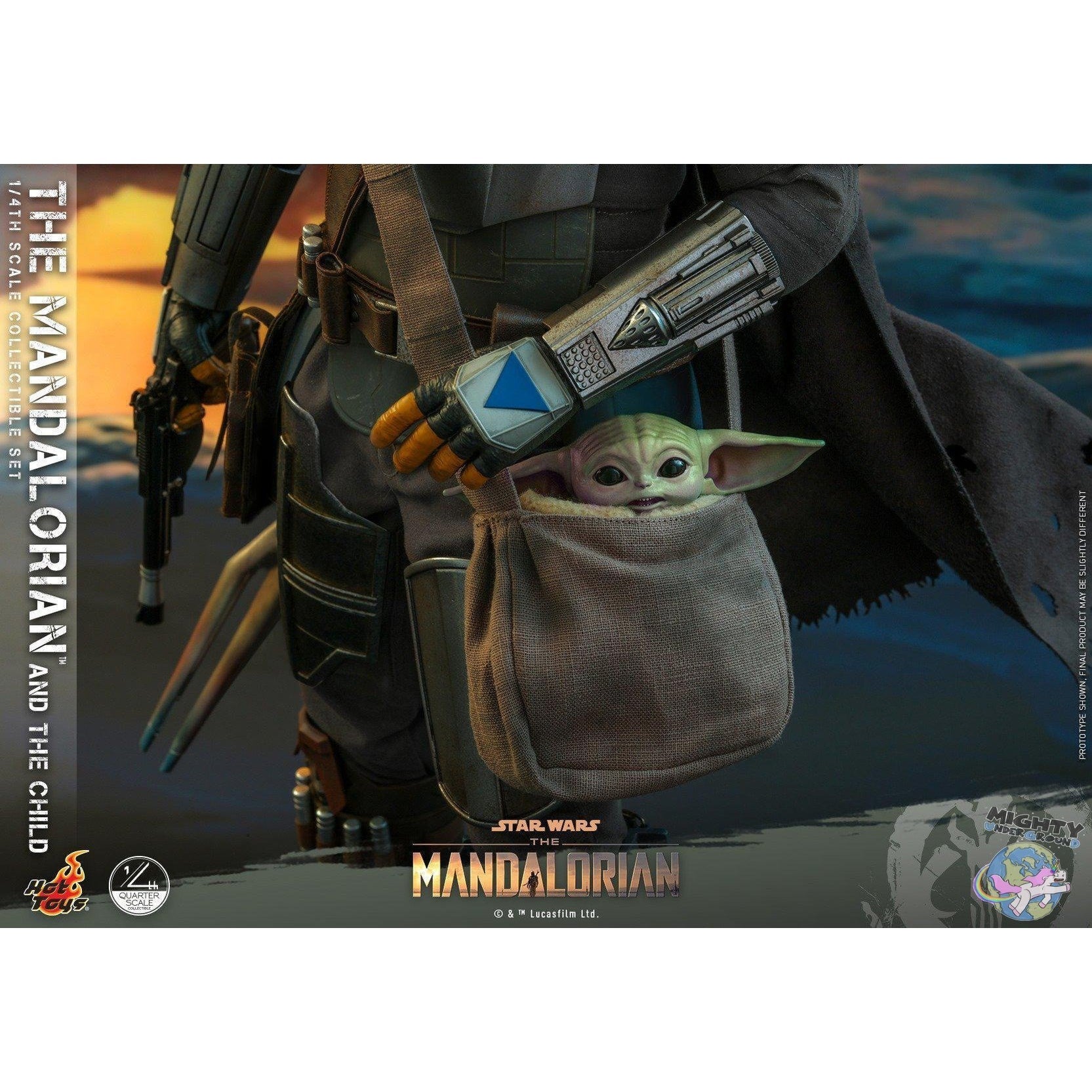 Star Wars: The Mandalorian and The Child 1:4 Scale Figure Set VORBESTELLUNG!-Actionfiguren-Hot Toys-mighty-underground