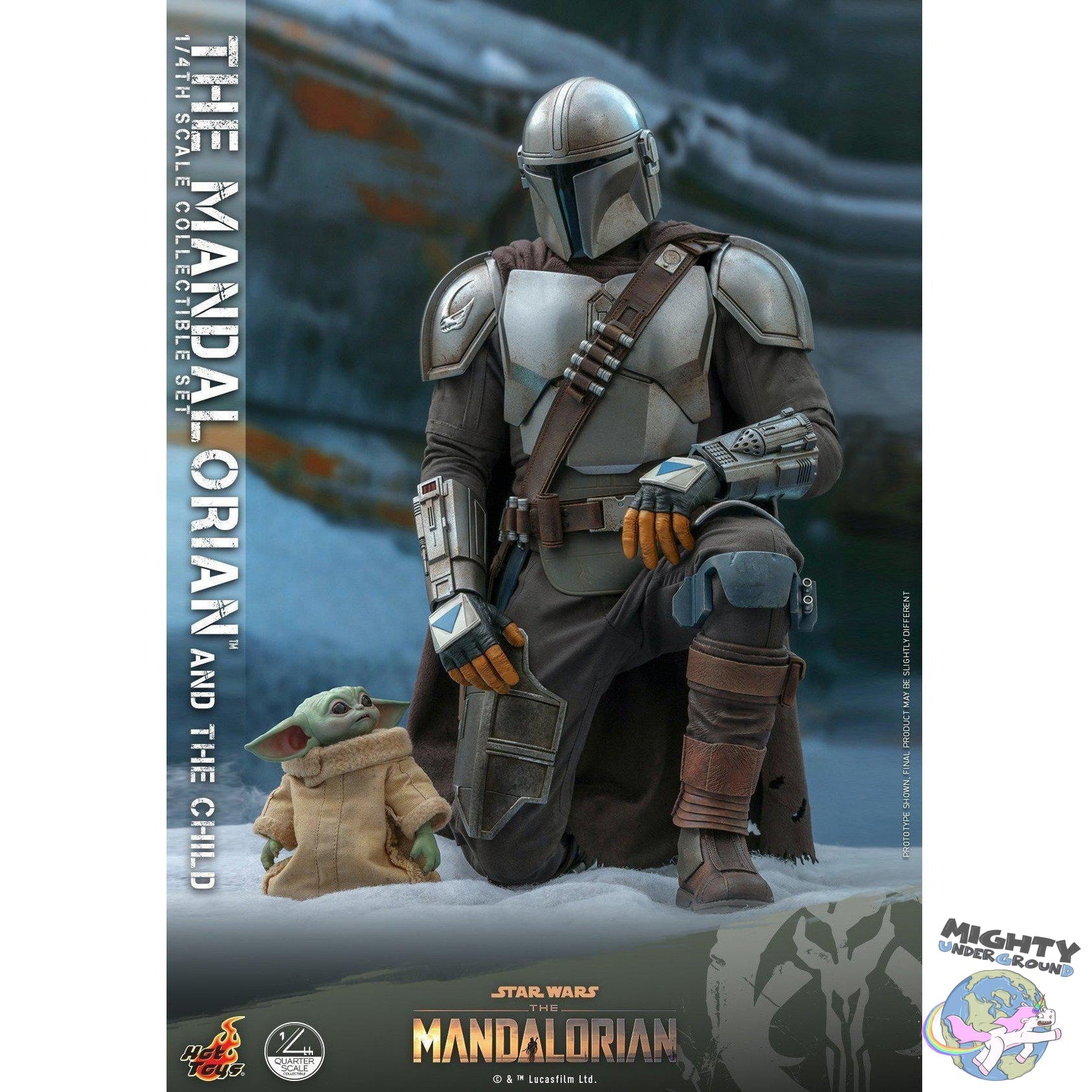 Star Wars: The Mandalorian and The Child 1:4 Scale Figure Set VORBESTELLUNG!-Actionfiguren-Hot Toys-mighty-underground