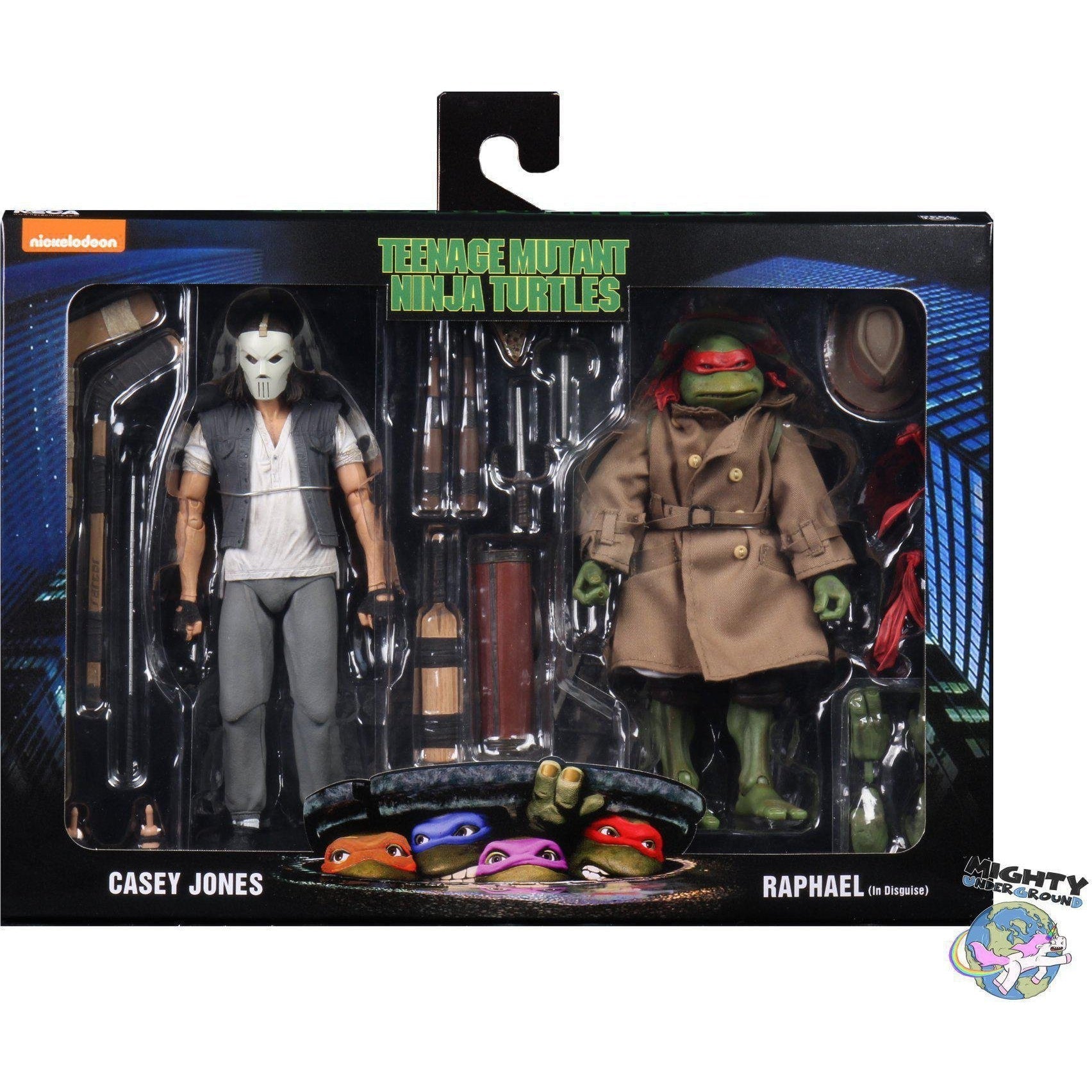 TMNT (1990 Movie): Casey Jones and Raphael in Disguise 2-Pack-Actionfiguren-NECA-mighty-underground