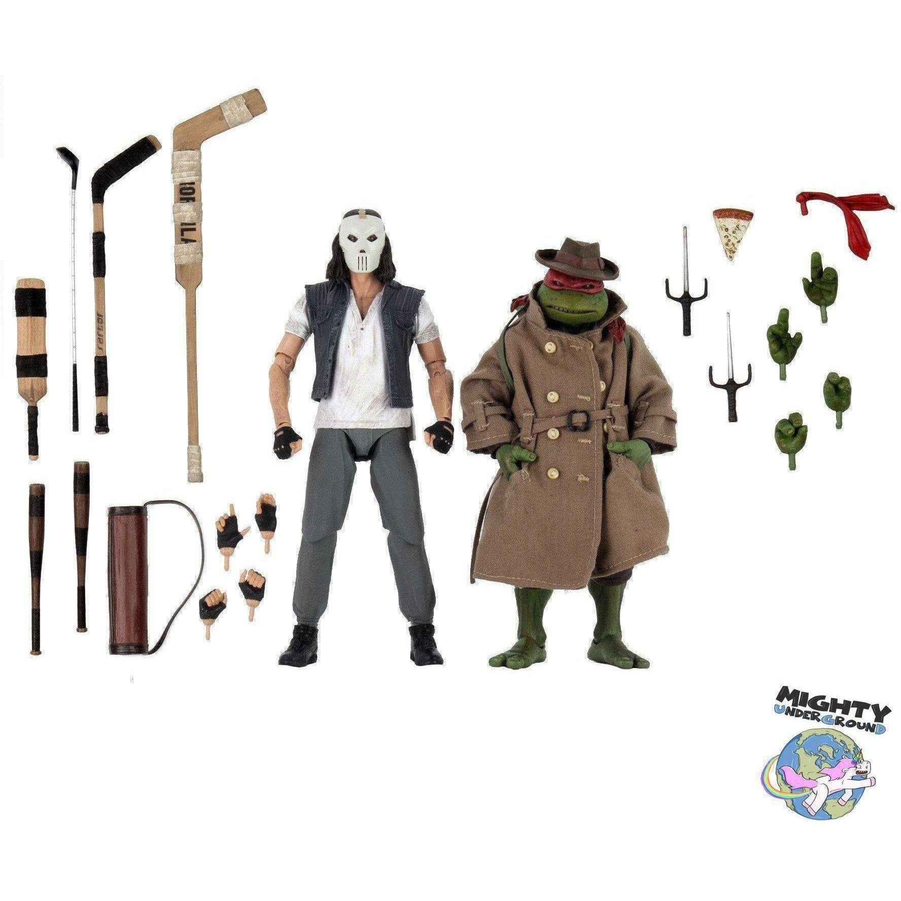 TMNT (1990 Movie): Casey Jones and Raphael in Disguise 2-Pack-Actionfiguren-NECA-mighty-underground