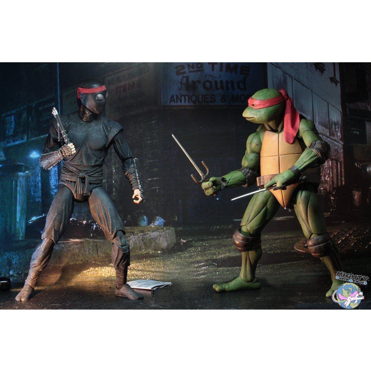 TMNT (1990 Movie): Foot Soldiers with Weapons Rack (2-Pack)-Actionfiguren-NECA-mighty-underground