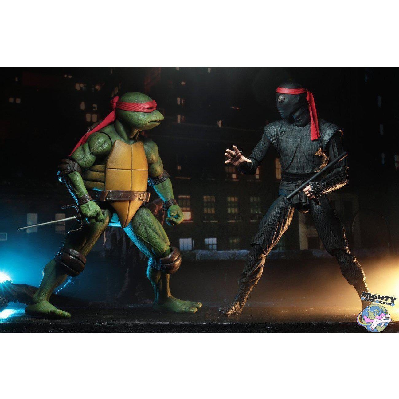 TMNT (1990 Movie): Foot Soldiers with Weapons Rack (2-Pack)-Actionfiguren-NECA-mighty-underground