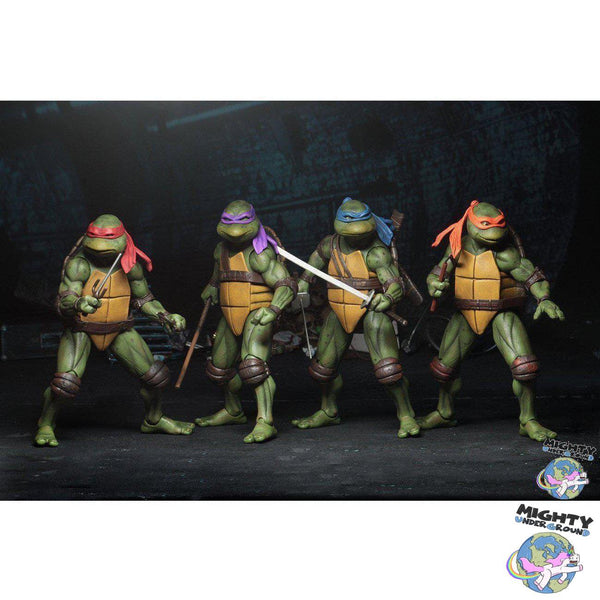 TMNT (1990 Movie): Leonardo, Raphael, Michelangelo, Donatello, Shredder, Splinter, Foot Soldiers 8-Set-Actionfiguren-NECA-mighty-underground