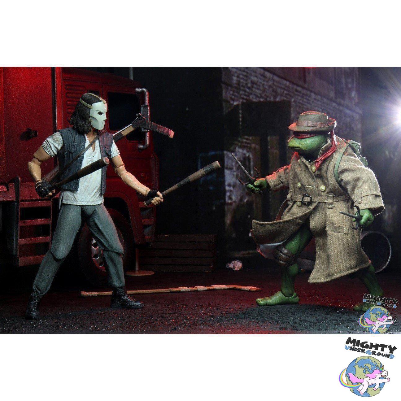 TMNT (1990 Movie): Leonardo, Michelangelo, Donatello, Raphael & Cacy Jones, Shredder, Splinter, Foot Soldiers 9-Set-Actionfiguren-NECA-Mighty Underground