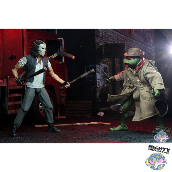 TMNT (1990 Movie): Leonardo, Michelangelo, Donatello, Raphael & Cacy Jones, Shredder, Splinter, Foot Soldiers 9-Set-Actionfiguren-NECA-Mighty Underground