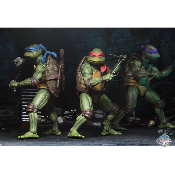 TMNT (1990 Movie): Leonardo, Raphael, Michelangelo, Donatello 4-Set-Actionfiguren-NECA-mighty-underground