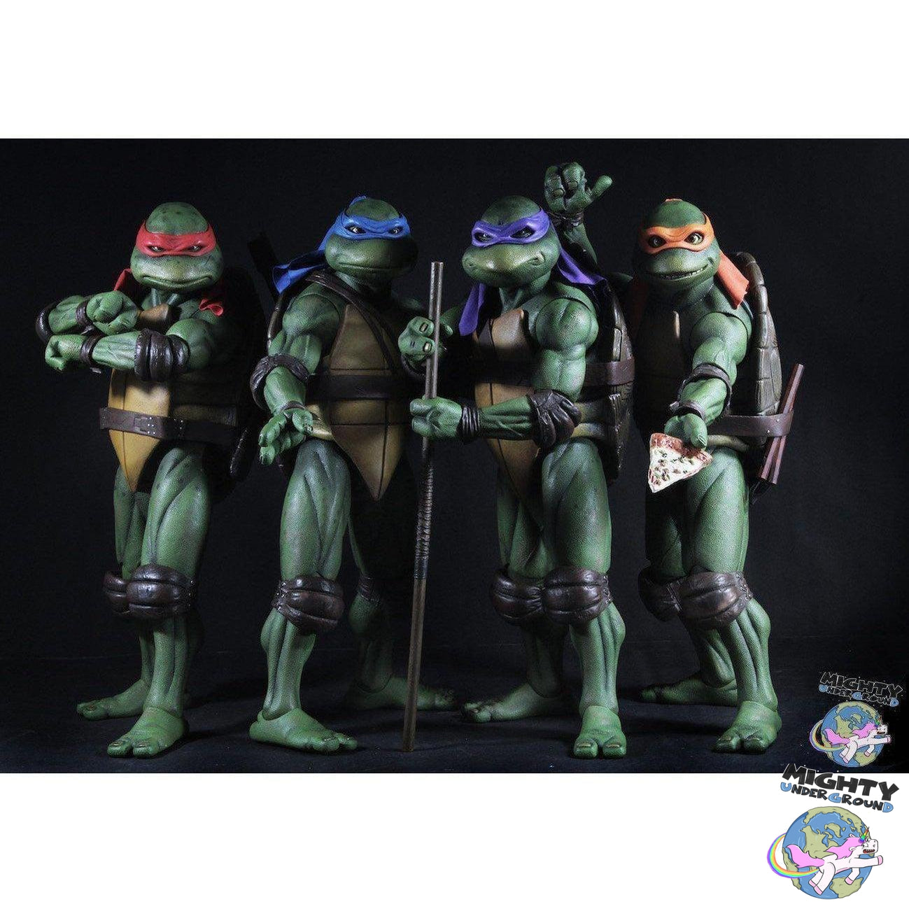 TMNT (1990 Movie): Turtles 4er Set - 1/4-Actionfiguren-NECA-Mighty Underground